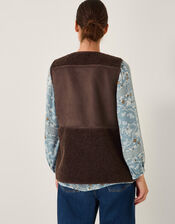 Teri Borg Duffle Gilet, Brown (CHOCOLATE), large