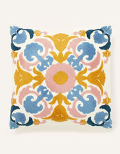 Colour Embroidered Cushion, , large