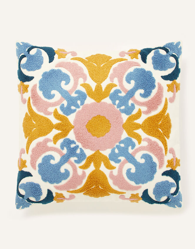 Colour Embroidered Cushion, , large