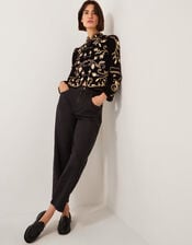 Farah Embroidered Velvet Jacket, Black (BLACK), large