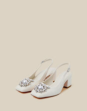 Wynn Pearl Slingback Heels, Ivory (IVORY), large