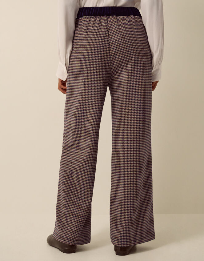 Jan Check Print Jersey Trousers, Brown (BROWN), large