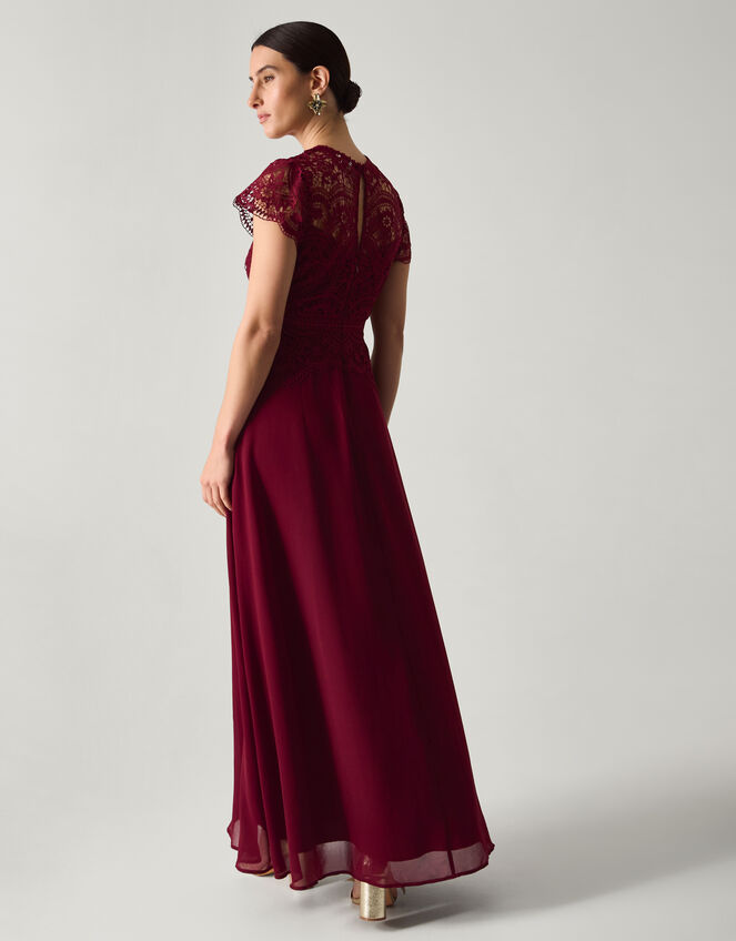 Monica Lace Bridesmaid Dress, Red (BURGUNDY), large