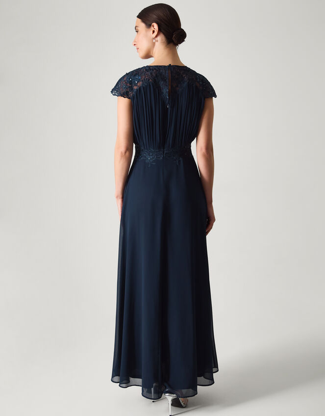 Elodie Lace Chiffon Bridesmaid Dress Blue