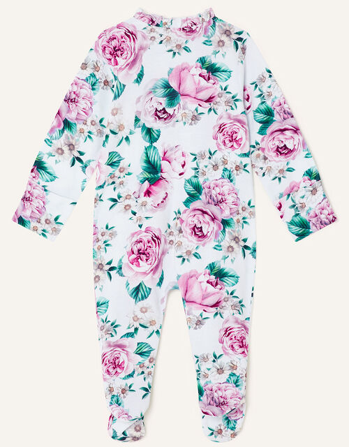 Newborn Floral Bloom Sleepsuit, Pink (PINK), large