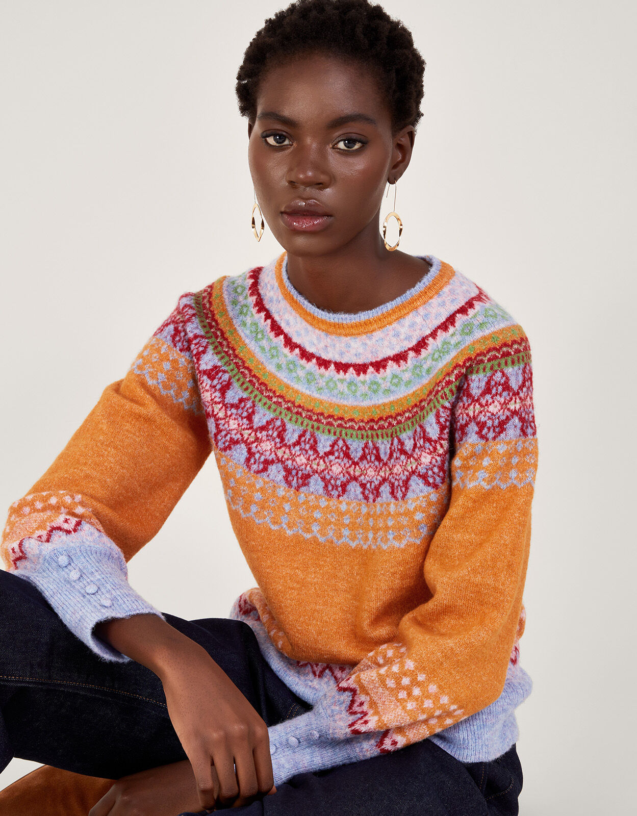 Fair Isle Jumper Orange