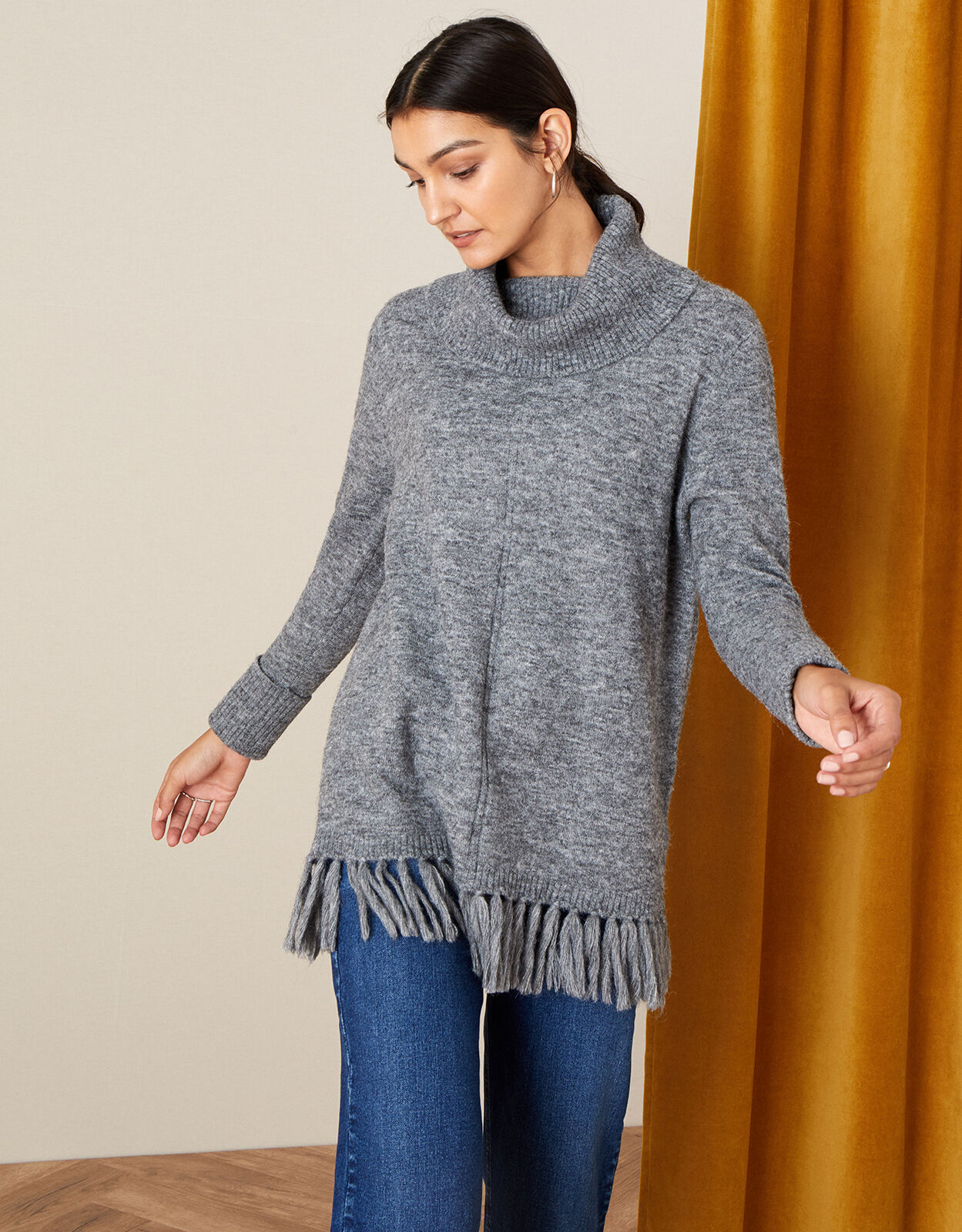 Monsoon grey jumper sale