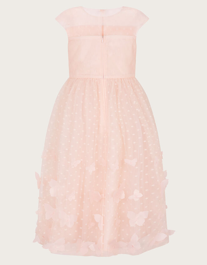 Polka Dot Butterfly Tulle Dress, Pink (PALE PINK), large