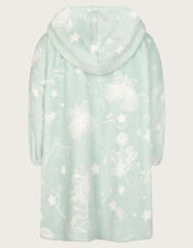 Fleece Fairy Print Blanket Hoodie, Green (GREEN), large