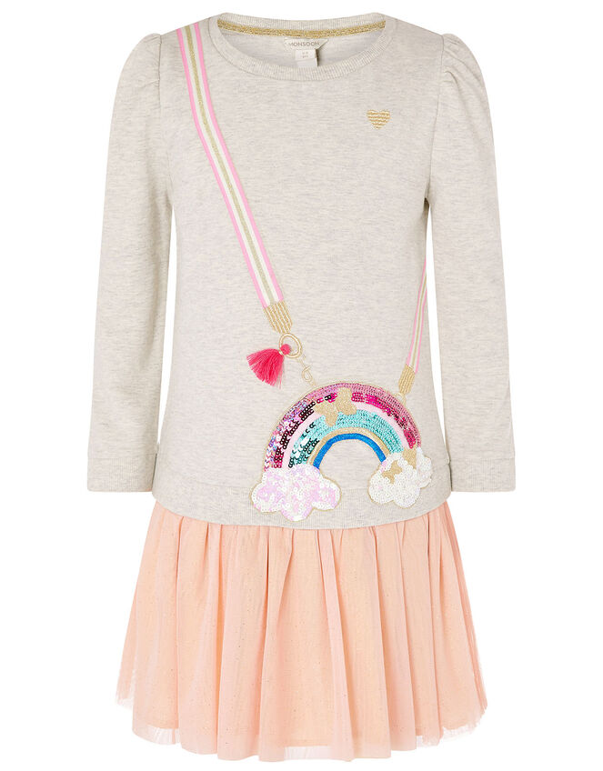 Rainbow Bag 2-in-1 Sweat Dress, Camel (OATMEAL), large