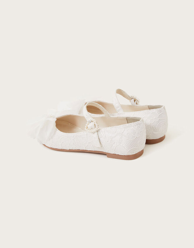 Communion Kali Lace Ballerina Flats, White (WHITE), large