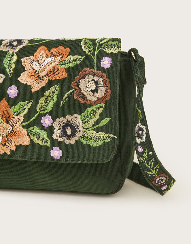 Embroidered Cord Cross-Body Bag, , large