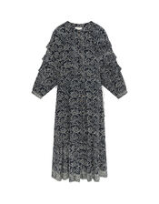 Maison Hotel Carmencita Ruffle Midi dress, Black (BLACK), large