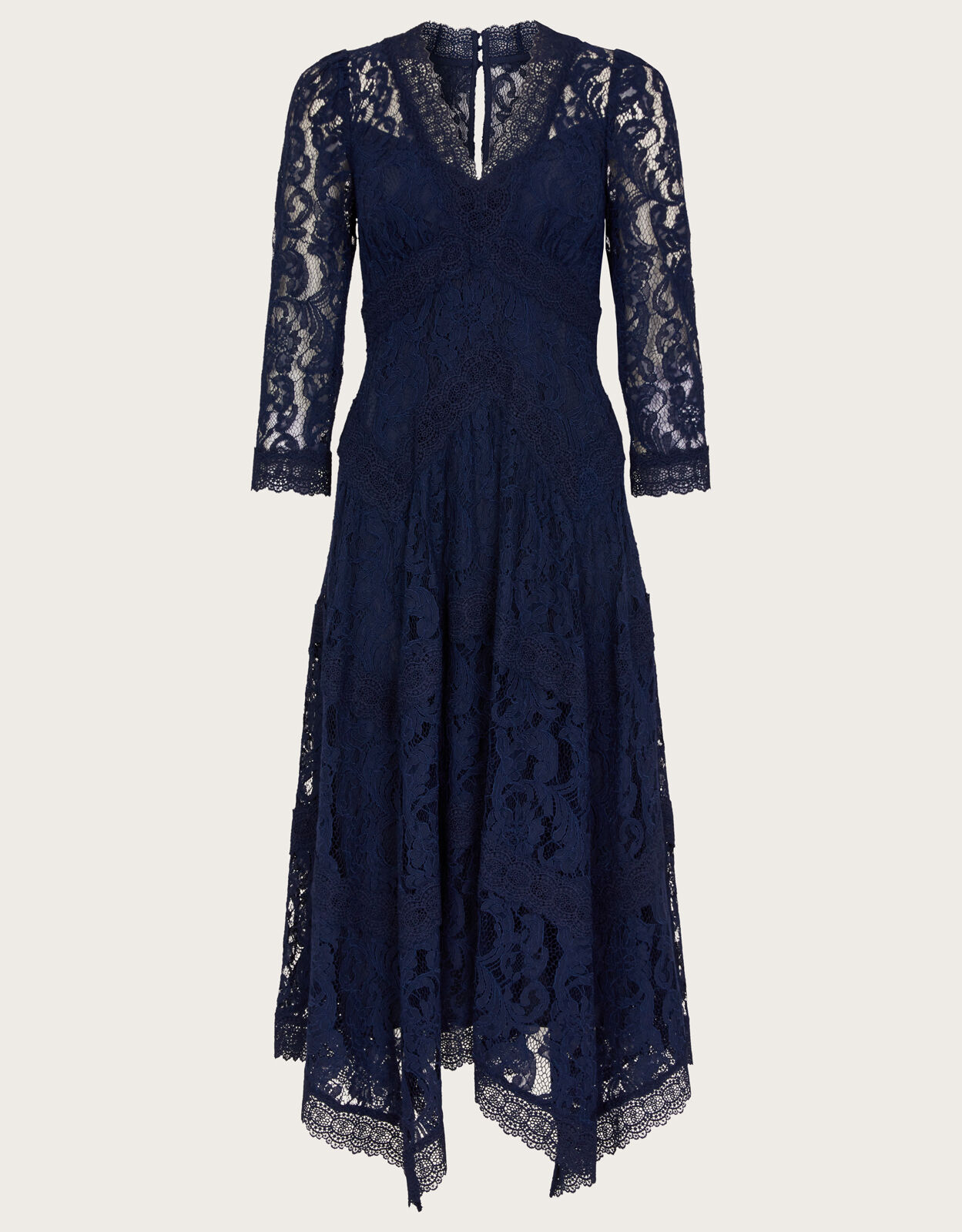 Navy blue sale handkerchief dress