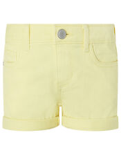 Layla Denim Shorts, Yellow (YELLOW), large