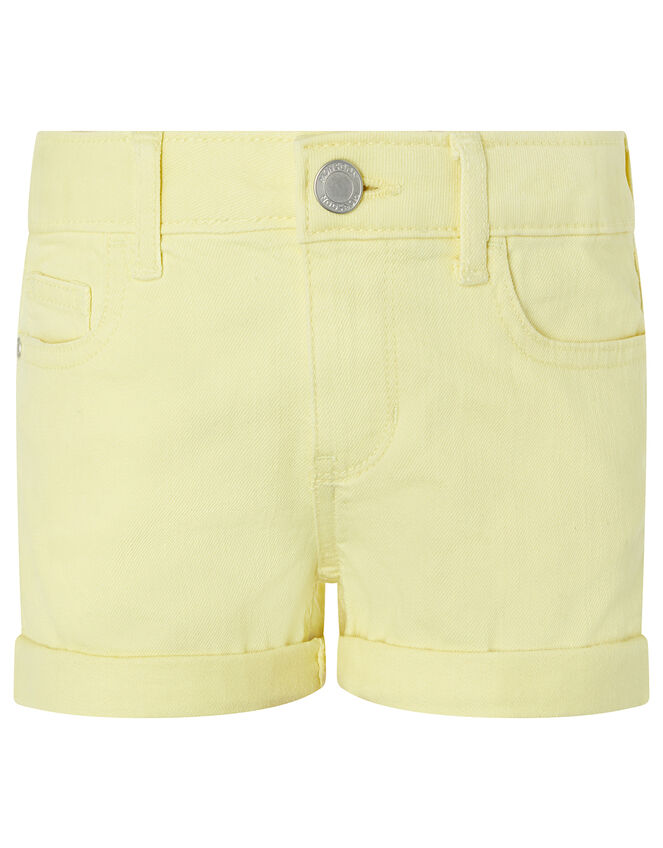 Layla Denim Shorts, Yellow (YELLOW), large