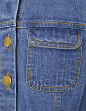Long Sleeve Denim Jumpsuit, Blue (BLUE), large