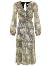 Vanessa Twist Maxi Dress, Gold (GOLD), large