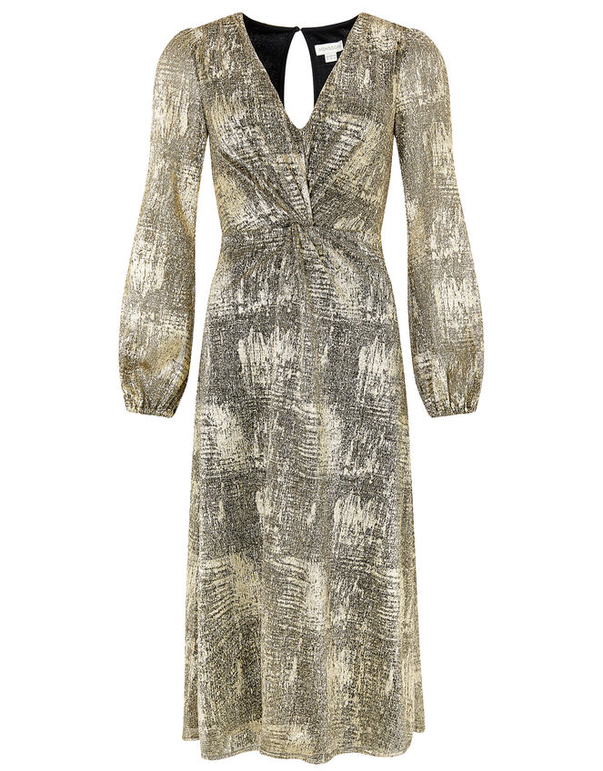 Vanessa Twist Maxi Dress, Gold (GOLD), large