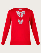 Di Double Bow Jumper, Red (RED), large