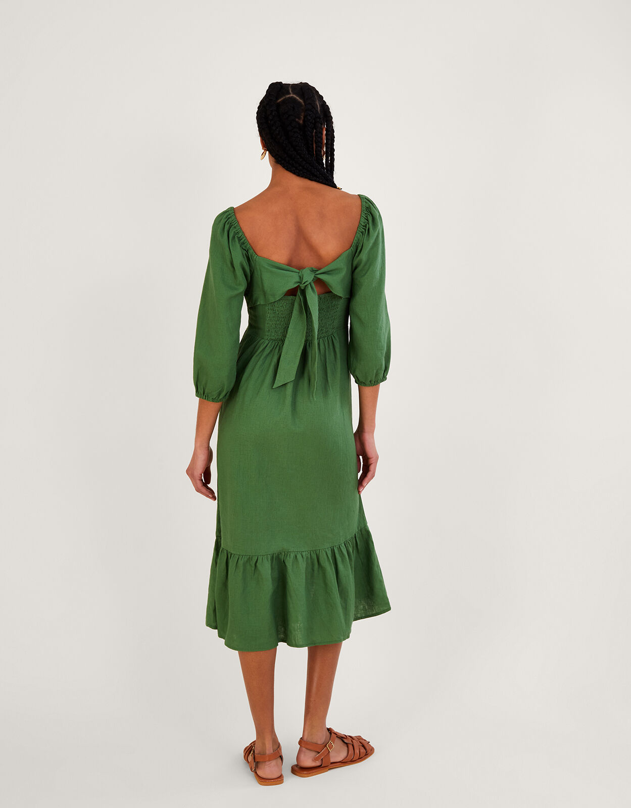 Linen tea deals dress