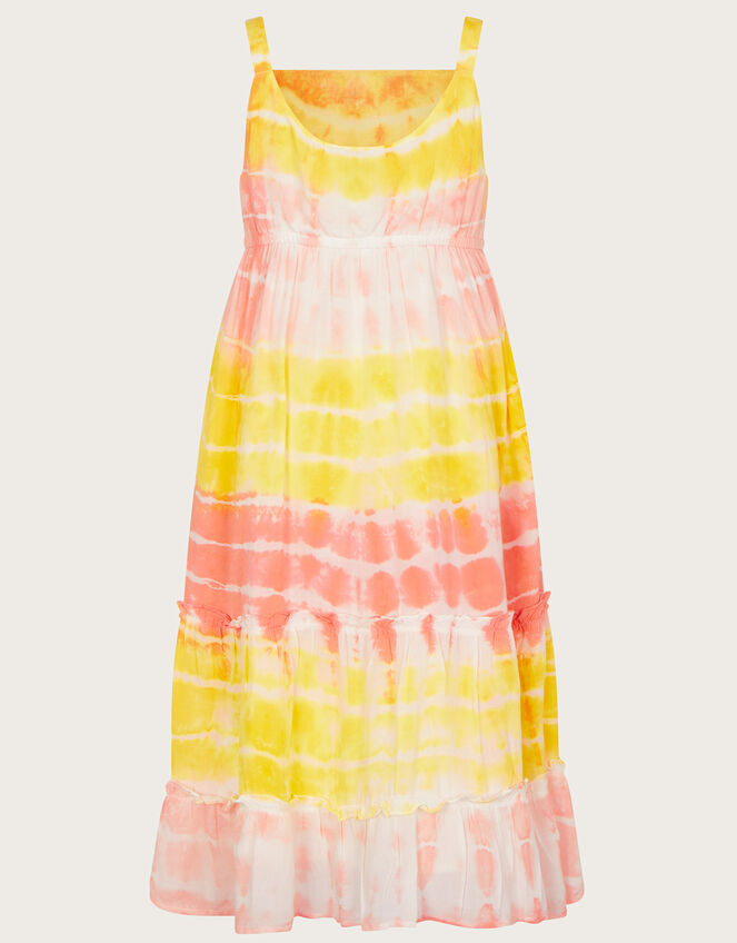 MINI ME Tie Dye Dress with Sustainable Viscose, Yellow (YELLOW), large