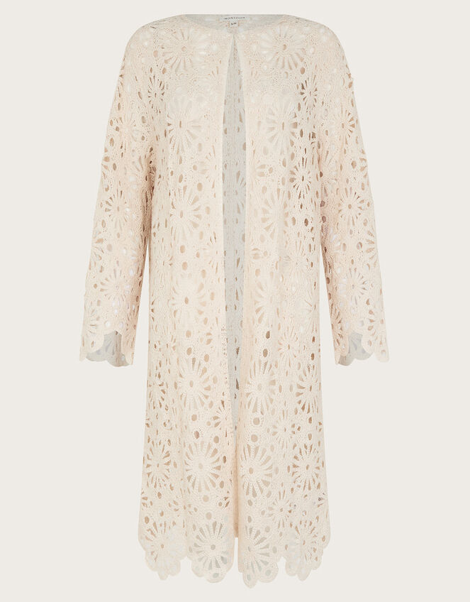 Rochelle Crochet Cardigan, Natural (ECRU), large