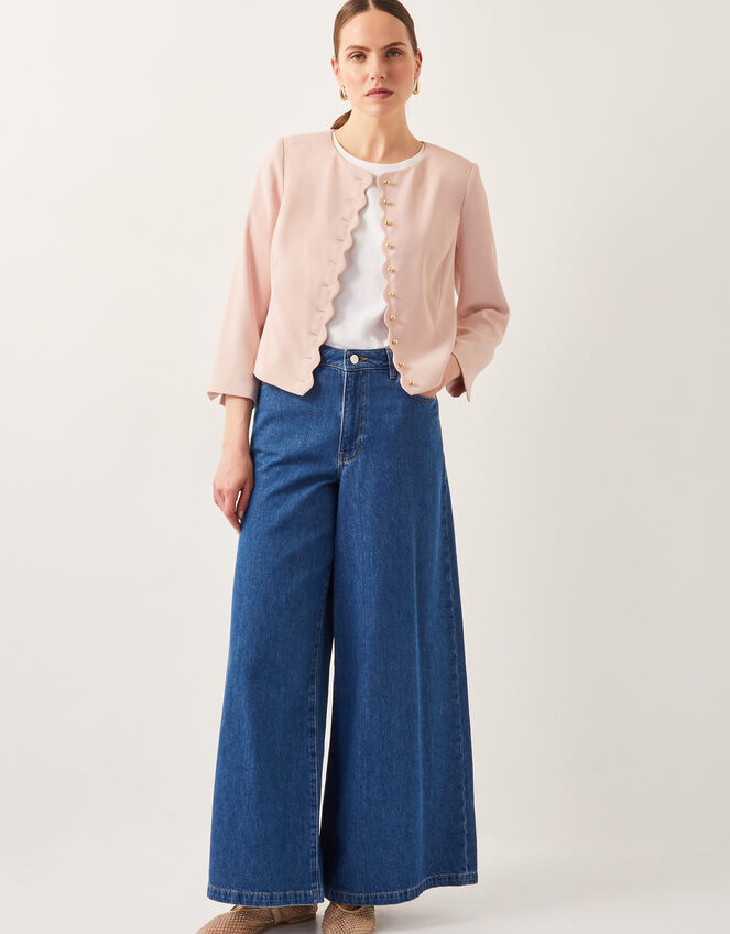 Ruth Scallop Jacket, Pink (PALE PINK), large