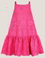 Harper Lace Daisy Bow Dress, Pink (MAGENTA), large