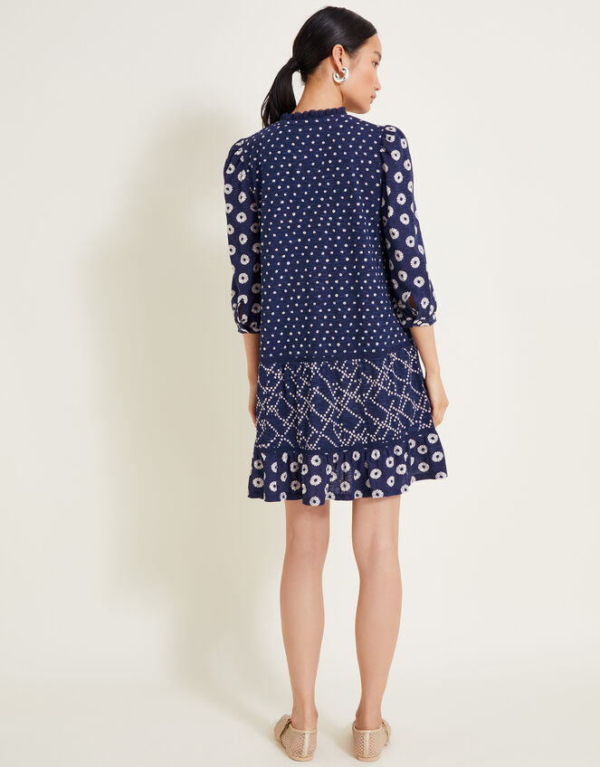 Cindy Print Jersey Dress, Blue (BLUE), large