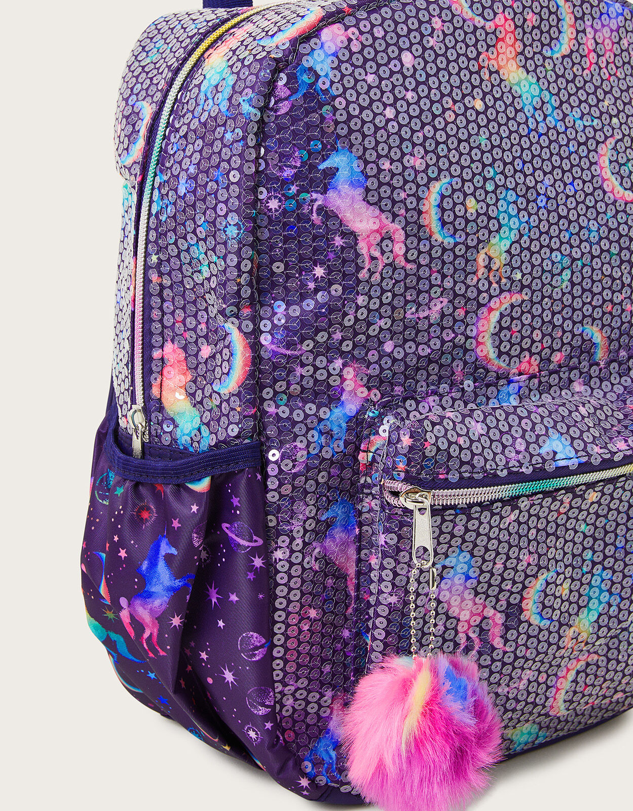 Justice sequin unicorn backpack sales