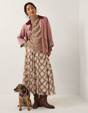 Candice Embellished Cable Knit Jumper, Mink (MINK), large