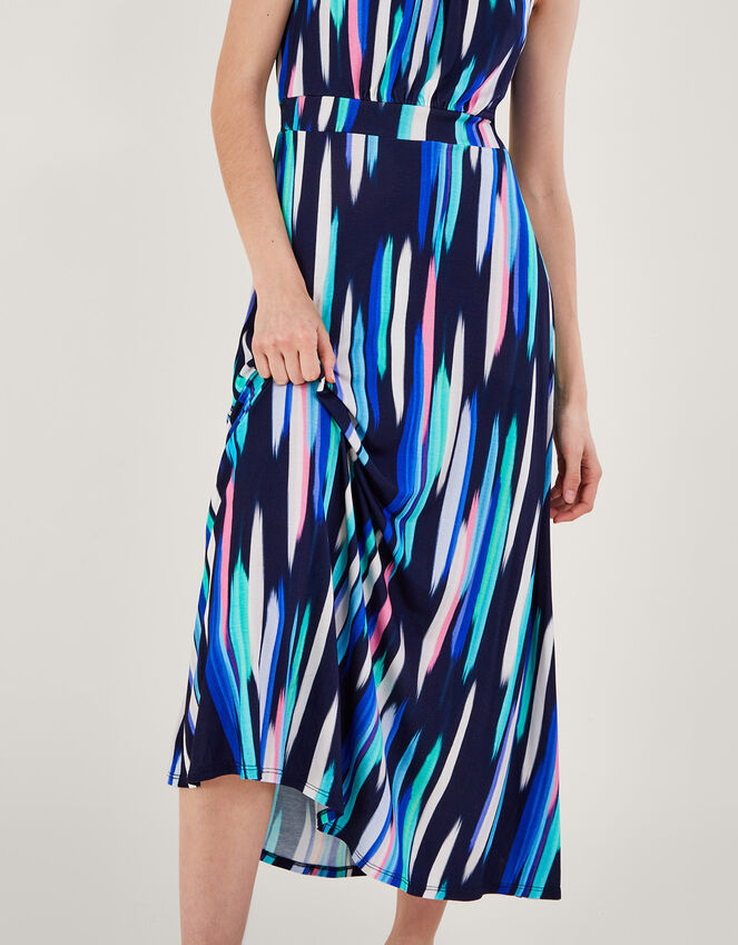 Holly Print Halter Neck Maxi Dress, Blue (NAVY), large