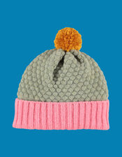 Catherine Tough Kids Bobble Beanie Hat, Green (PALE GREEN), large