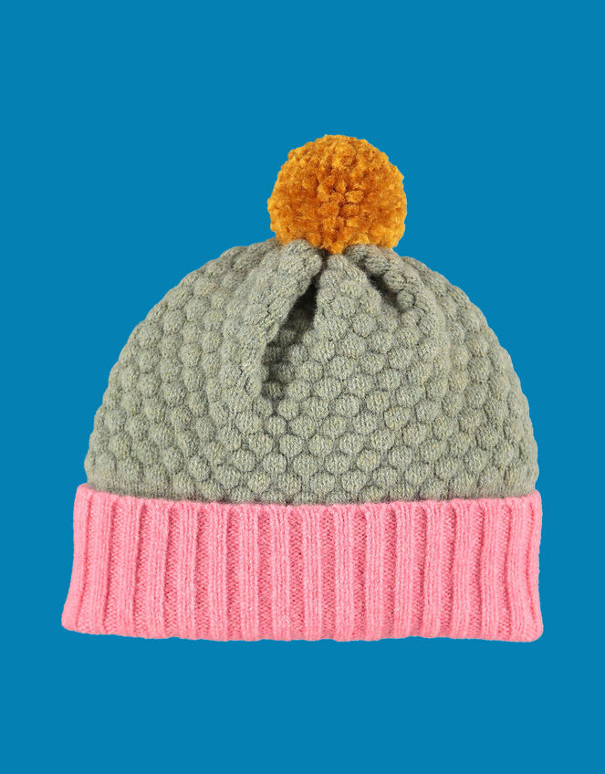 Catherine Tough Kids Bobble Beanie Hat, Green (PALE GREEN), large
