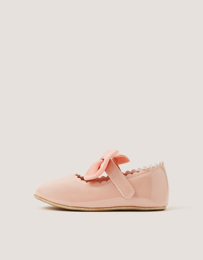 Baby Patent Bow Walker Shoes, Pink (PINK), large