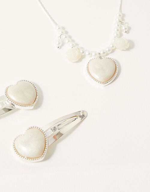 Amour Pearl Heart Jewellery Set, , large