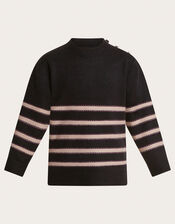 Sable Stripe Jumper, Black (BLACK), large