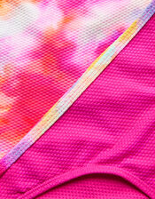 Tie Dye Textured Tankini Set, Pink (PINK), large