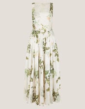 Sicily Fit and Flare Midi Dress, Cream (CREAM), large