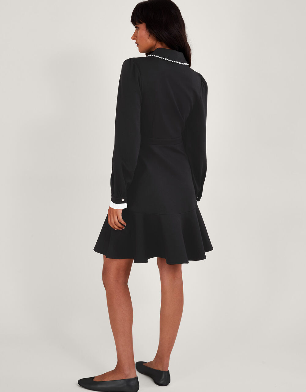 Paloma Dress, Short, Cap Sleeve, Black Calico