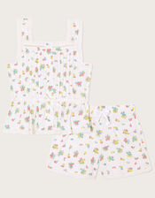 Eliza Ditsy Floral Pyjama Set, Ivory (IVORY), large