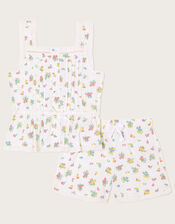 Eliza Ditsy Floral Pyjama Set, Ivory (IVORY), large