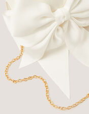 Satin Bow Bag, Ivory (IVORY), large