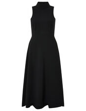 Jade High Neck High-Low Dress, Black (BLACK), large
