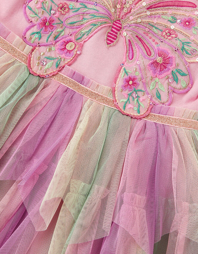 Embellished Butterfly Disco Dress, Pink (PINK), large