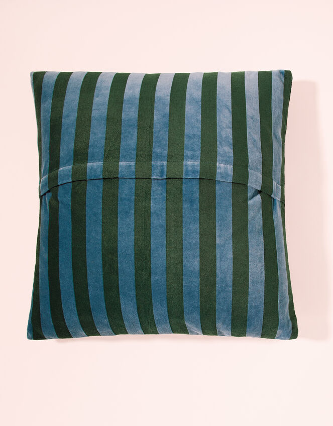 Velvet Stripe Cushion, , large