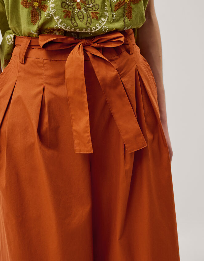 Sofia Cropped Wide Leg Trousers Orange
