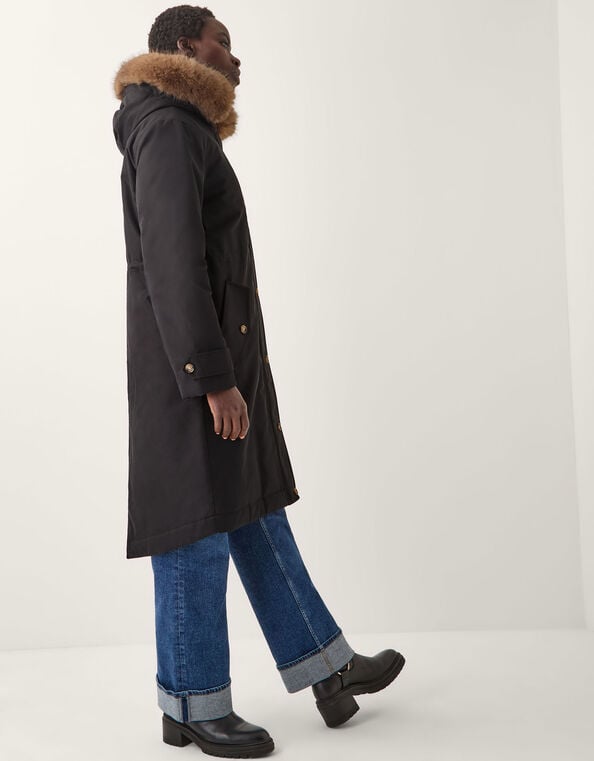 Paula Faux Fur Parka, Black (BLACK), large