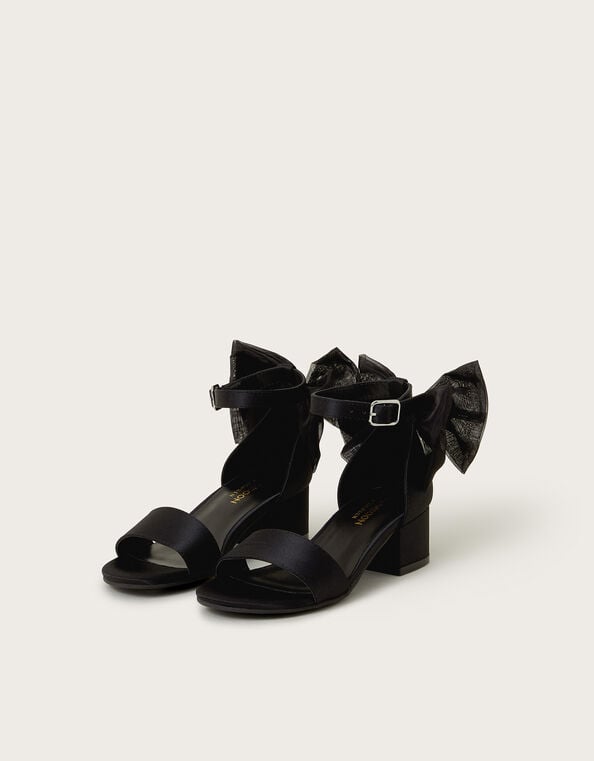 Open-Toe Bow Heels, Black (BLACK), large